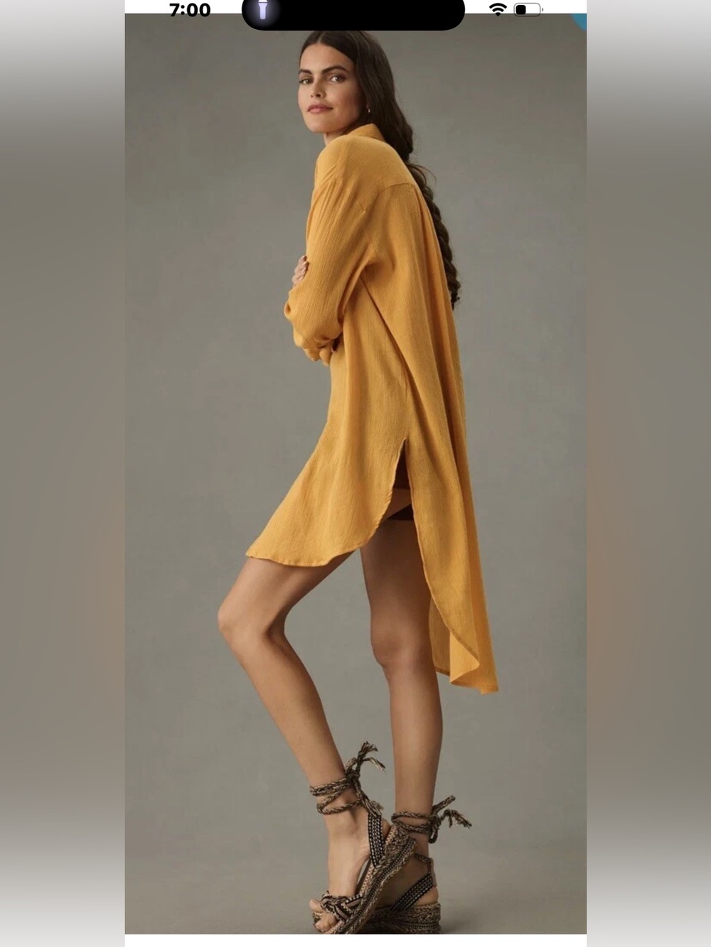 BY ANTHROPOLOGIE DUSTER TUNIC‎ SHIRT TOP Size XS